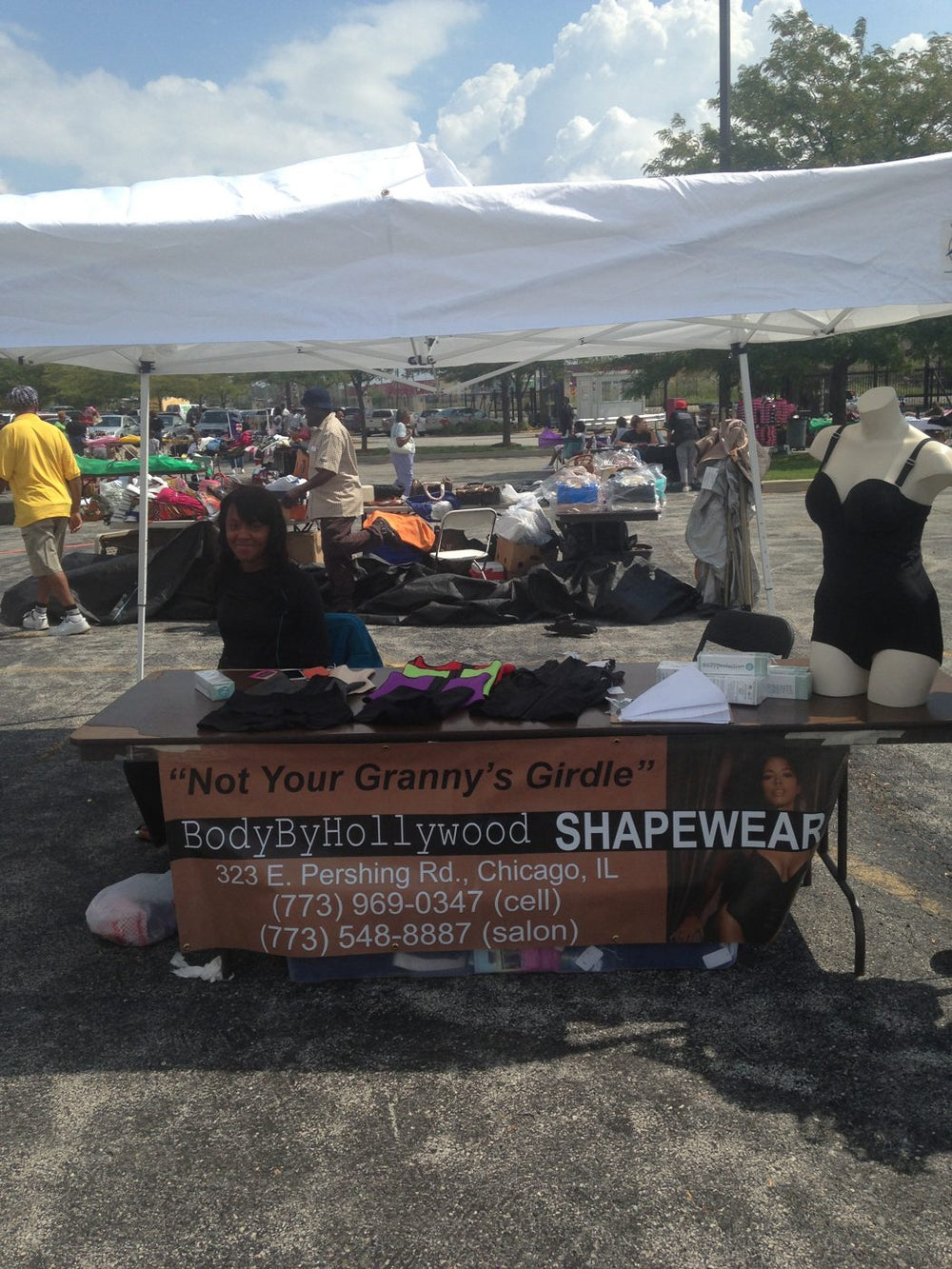 Body By Hollywood at the flea market