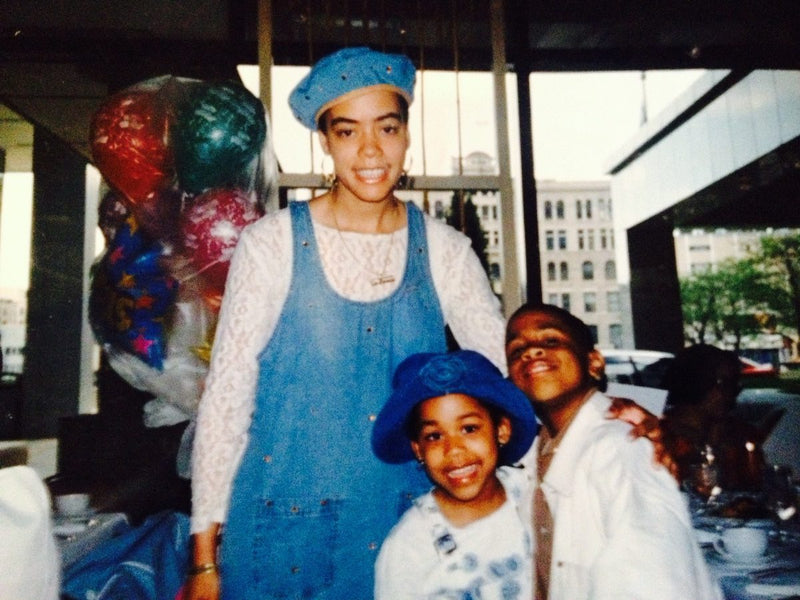 Kris as a child with her mom