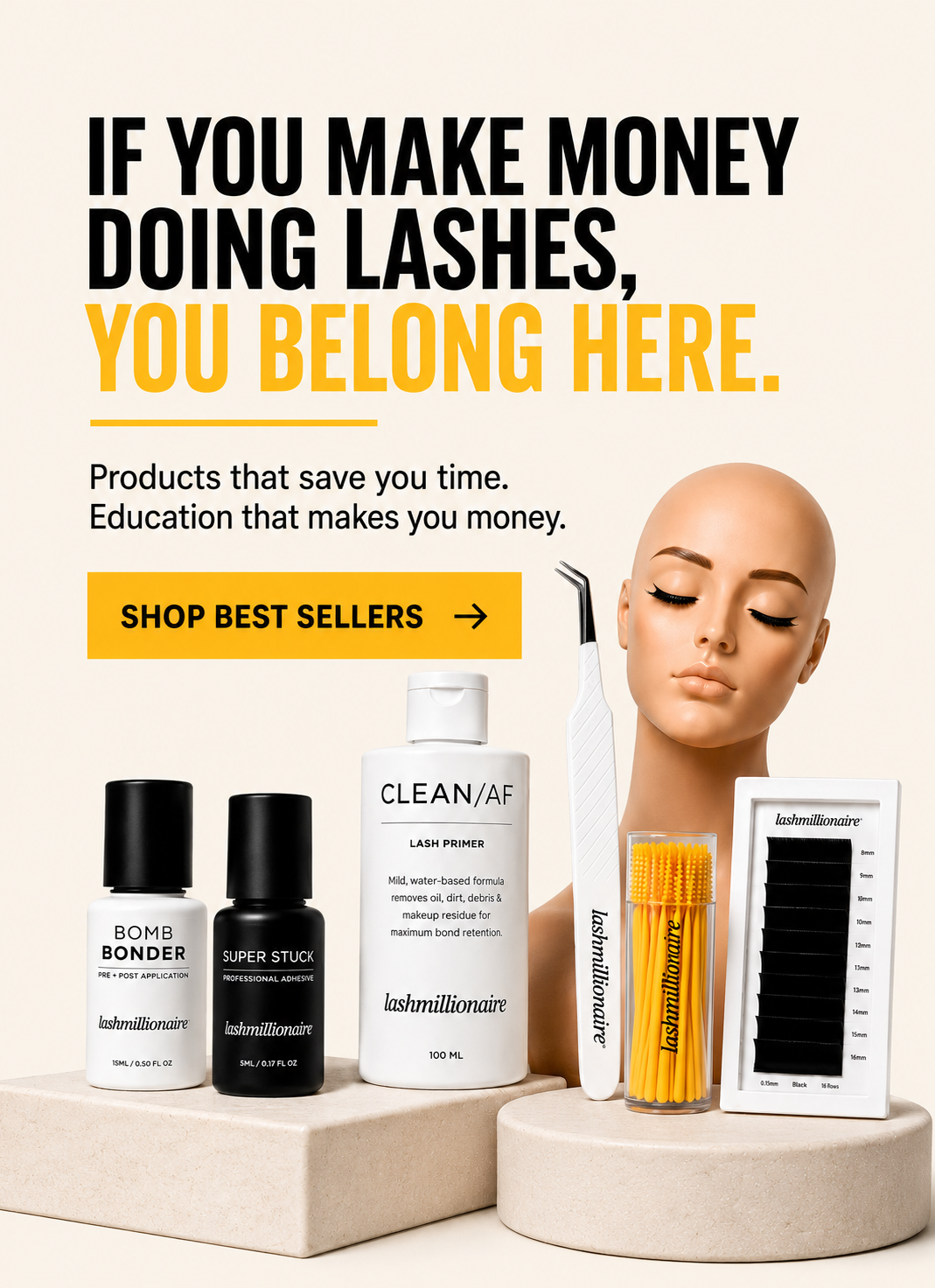 Lash Millionaire professional lash products for lash artists."